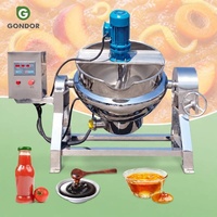 Nouvelle Marmite de Cuisson Professionnelle avec Agitateur, Système Planétaire à Conduction d'Huile, Capacité 500 Litres, 100-1000L, Inclinable, pour Confiserie, Curry et Sauces