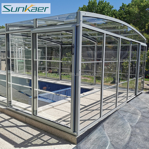 Sunkaer Design moderne 10 ans <span class=keywords><strong>de</strong></span> garantie aluminiumsun abri rétractable pour <span class=keywords><strong>piscine</strong></span> extérieure sunroom cover closures - Product Image 2