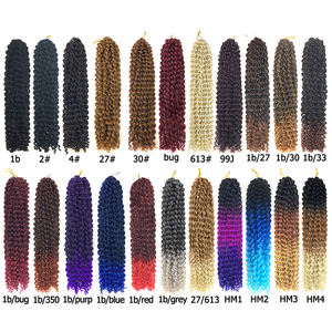 Risposta passione ritorta uncinetto capelli 18 ''onda riccia elastico Afro Nubian primavera Twist per donna nera - Product Image 6