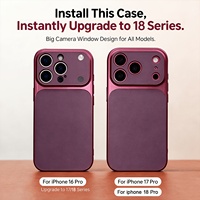 Étui de protection antichoc en cuir PU de luxe personnalisé avec logo pour iPhone 18 17 16 15 14 Pro Max Plus, protection intégrale de l'appareil photo