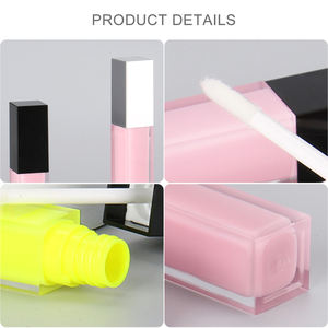 Contenants de gloss à lèvres roses personnalisés avec logo OEM, tubes d'huile à lèvres vides avec bouchon à vis recyclable, emballage cosmétique - Product Image 2
