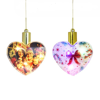 Lampe LED vierge pour arbre de Noël Décoration suspendue Sublimation Ornements en plastique personnalisés