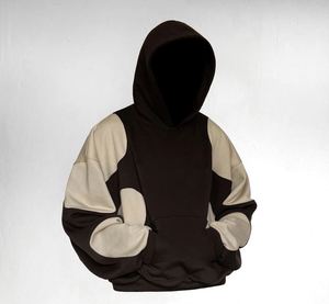 Yingling Mens Custom 700gsm Hoodie Puff Print Cropped Hoodie Grueso Poliéster Algodón Pullover Hoodie con pantalones de fondo abierto - Product Image 1