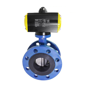 Vente de liquidation B2B COVNA DN80 3 pouces Vanne papillon à double bride en fonte ductile avec siège en caoutchouc EPDM et actionneur pneumatique simple effet - Product Image 4