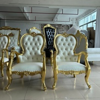 Fauteuils de luxe en cristal royal pour événements, anniversaires, et trônes de roi à dossier haut – Vente en gros