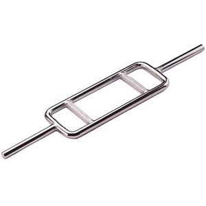 Barre d'haltères hexagonale incurvée de 20 kg pour musculation, équipement de gym noir 28 mm, corps chromé poli, sécurité accrue - Product Image 5