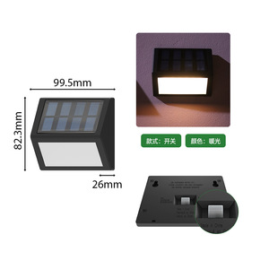 Lámpara Solar de Pared de 99.5mm, Impermeable, Encendido Automático al Anochecer, Luz Cálida, para Exteriores, Patio, Escaleras - Product Image 1