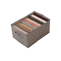 Compartiment pliable boîte de rangement pour Jeans armoire vêtements 7 grilles séparateur tiroir sous-vêtements organisateur