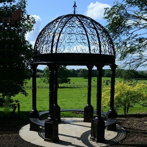 Gazebo de Hierro Fundido Negro, Moderno y de Lujo, para Jardín o Villa, Marca QUYANG, en Venta - Product Image 1