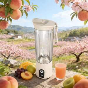 Blender à jus en verre, alimentation par batterie, bouton à un clic, moteur micro-blender, blender portable, mini-presse-agrumes, accessoires de cuisine - Product Image 4