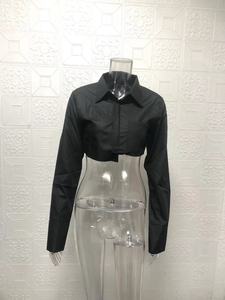 Kedatangan Baru Musim Semi, Diskon Besar, Blus Wanita Lengan Panjang, Potongan Tidak Beraturan, Atasan Pendek Kasual, Blus Wanita - Product Image 3