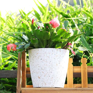 Pots de vase à fleurs pour la décoration de la maison Pots de jardinière en plastique Pot de fleur moderne rond - Product Image 4