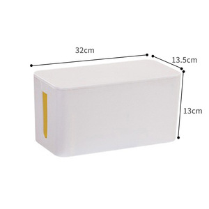 Organizer Desktop scatola di immagazzinaggio filo di alimentazione striscia di filo Organizer scatola di gestione via cavo cavo cavo cavo per Computer che si nasconde con coperchio - Product Image 4