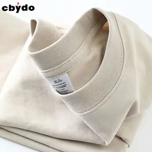 服装制造商cbydo 280g重量级oem 100% 棉工作制服定制t恤超大白色男式t恤