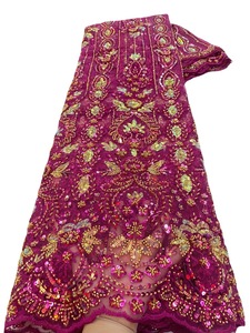 Sang trọng vải tuyn ren váy cưới Vải Thêu Ren LƯỚI HẠT ren SS 3447 - Product Image 5