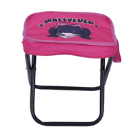 Mini chaise de camping pliable moderne, structure en fer, tissu polyester - Légère, portable, pour cuisine extérieure, salon, salle à manger, jardin