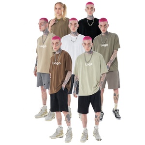 Venta al por mayor personalizado Digital DTG impreso peso pesado de gran tamaño gota hombro grueso 100% algodón hombres mujeres camiseta Unisex - Product Image 2