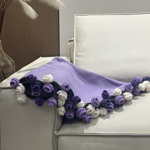 Bouquet de fleurs et de lys de la <span class=keywords><strong>vallée</strong></span> en fil acrylique fait main au crochet, accessoires pour couvertures et vêtements, pour la décoration intérieure et les cadeaux - Product Image 6