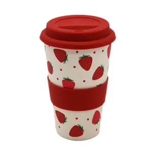 Tasse de café réutilisable en bambou, écologique, 500 ml, thé chinois froid personnalisé, à la mélamine, vente en gros