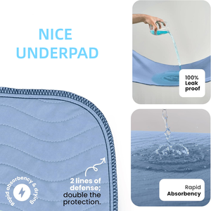 ホットセール吸収性通気性 & 漏れ防止大人失禁アンダーパッドソフトベッドプロテクター洗える - Product Image 3