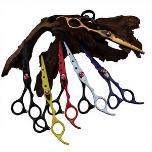 Tijeras de Peluquería Profesionales de 6.0 Pulgadas con <span class=keywords><strong>Esmalte</strong></span> Colorido Personalizado <span class=keywords><strong>para</strong></span> Corte Recto y Desvoluminización, Modelo 03-1 - Product Image 1