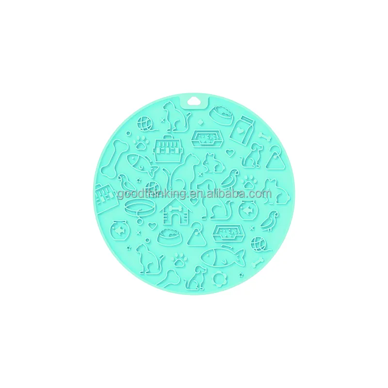 Silicone food grade placa lamber esteiras gato pet comida portátil lambendo esteira com ventosa pet dog lamber pad