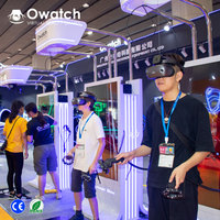 De 9D espacio caminando Simulador de movimiento de la plataforma de realidad virtual de disparar un arma máquina de juego