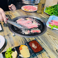 Grill électrique Dansen Black Diamond avec élément chauffant, tables de barbecue et de fondue personnalisées, grill coréen à vendre