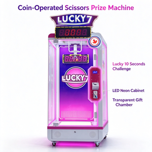Máquina de premios con tijeras operada con monedas, con aceptador de monedas y validador de billetes, para centros de entretenimiento familiar, máquina de juegos para interiores. - Product Image 3