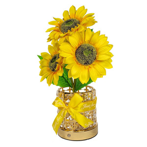 LED Sunflower <b>Night</b> <b>Light</b> Touch Control <b>USB</b> Rechargeable Warm White Decorative Table Lamp For Room Home Decoration - Product Image 5