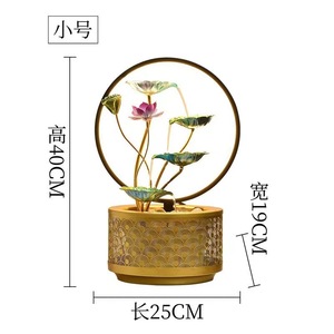 Water Feature Lotus Fountain With Led Light For Office Desk Decor And Gift - Product Image 5