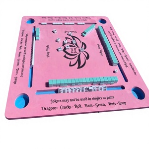 Table de jeu de mahjong et de dominos pliable et portable en caoutchouc, moderne et personnalisée, pour bord de piscine, écologique, durable, résistante à l'eau, pour 4 joueurs - Product Image 2