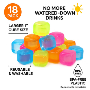Cubes de glace en plastique transparent bleu réutilisables, lavables, sans BPA, colorés, pour poisson congelé – Vente chaude - Product Image 2