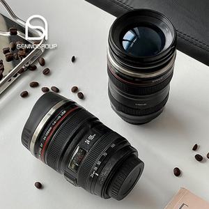 Tasses à lentille DSLR personnalisées Tasses à café à eau pour <span class=keywords><strong>objectif</strong></span> de caméra de voyage isolées en acier inoxydable à double paroi - Product Image 1