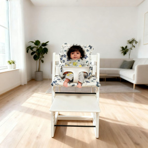 Custom Pattern Extra Padded Baby Wooden High <strong>Chair</strong> Cushion Pad Cushion Cover With Frill - Product Image 5