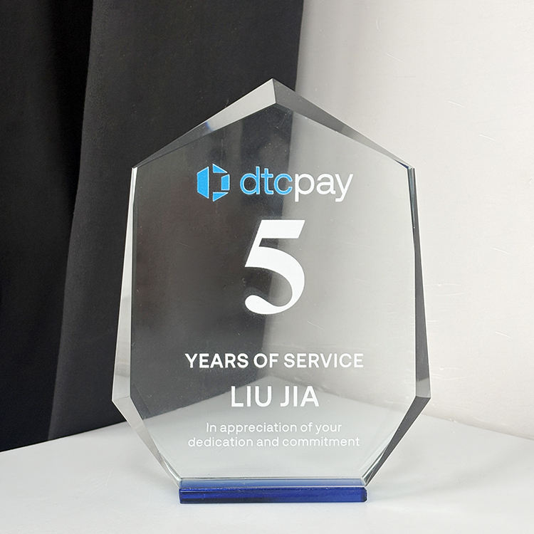 Personalized Crystal Trophy Award with Blue Base MH-FJ0563| Alibaba.com