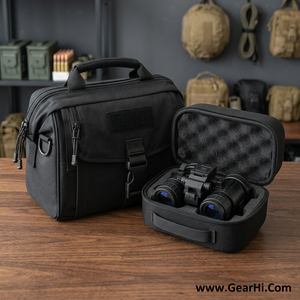 Ruggedized Heavy Duty 1000D Cordura Nylon Customizable NVG Padded Storage <b>Goggle</b> Pocket Case Dual Tube <b>Night</b> Vision Bag - Product Image 3