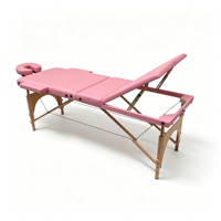 Table de massage pliante en bois réglable à 3 sections, portable, pour SPA – Offre spéciale