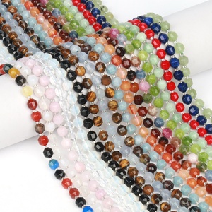 면 처리 된 6/8/10mm 일석 청금석 자수정 마노 돌 비즈 보석 DIY 느슨한 비즈 팔찌 만들기 - Product Image 3