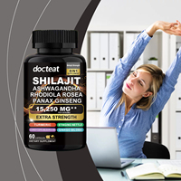 Capsules d'extrait de racine de Shilajit à base de plantes pour la santé masculine OEM Plus, marque privée, soins de santé pour adultes
