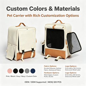 Sac à dos de transport pour animaux de compagnie en maille pliable avec logo personnalisé OEM ODM, couverture avant pliable, grand sac à dos de voyage pour chat - Product Image 1