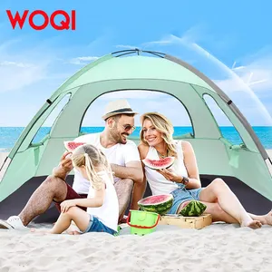 WOQI Wholesale UV Proof And Waterproof Instant Pop-up Outdoor Folding Ultra Light Colored Beach Tent