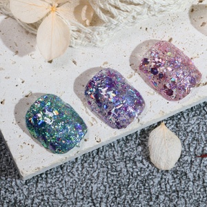 Vernis à ongles gel pailleté 12 couleurs, effet scintillant, pour manucure, nail art, DIY, salon - Product Image 4