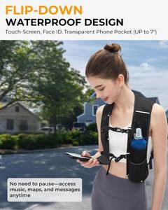 Chaleco de Hidratación Reflectante Impermeable de Neopreno Personalizado para Mujer, Botella de Agua de 500 ml para Senderismo, Ciclismo, Maratón, Correr, Soporte para Teléfono - Product Image 2