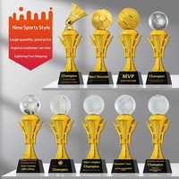 Trophées en cristal populaires avec gravure et impression typographique pour les médailles commémoratives des championnats sportifs