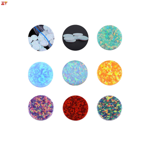 DIY Purple Slice Flash Stone 4mm 20mm Synthetic 92 Colors Opal Flat Double Cut Sheet Purple <strong>Gems</strong> for Diy Hole Inlaid Decor - Product Image 5