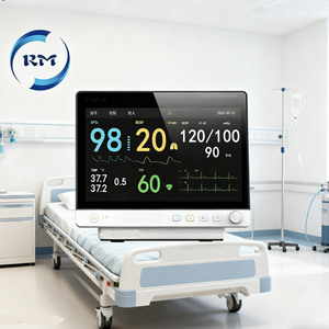 เครื่องตรวจวัดสัญญาณชีพแบบพกพา 12 IBP Etco2 ตรวจคลื่นไฟฟ้าหัวใจ ECG CO สำหรับผู้ป่วย พร้อมระบบตรวจสอบกลาง RM01-PM12 เครื่องตรวจคลื่นไฟฟ้าหัวใจ - Product Image 1