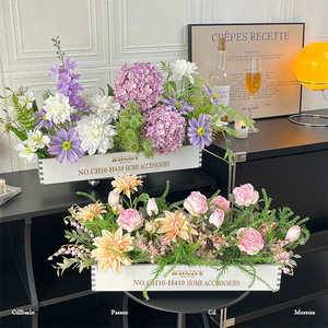 Flores Artificiales de Seda Hechas a Mano de 50 cm, Arreglo Floral Colorido, Decoración para el Día de la Madre, Graduación, Hogar, Sala de Estar, Mesa de Comedor - Product Image 1