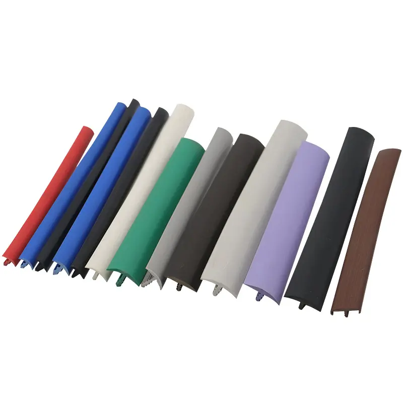 מרובה צבעים שונים גדלים סיליקון פער כיסוי רצועת T עובש קצה פסי PVC לקצץ חותם