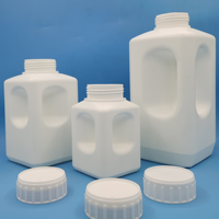 Bidon vide en plastique HDPE de 500 ml, 1 L, 1,5 L, 2 L pour produits chimiques, purificateur d'eaux usées, emballage en gros